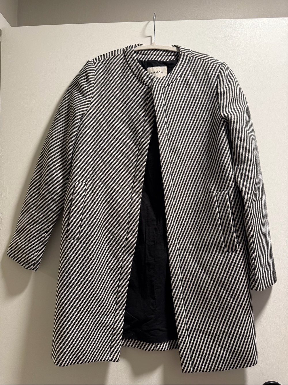 Great condition - hardly worn! FRNCH Black and White Striped Jacket